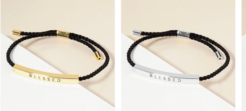 white gold Dipped blessed bracelet